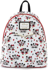 Loungefly Disney Mickey and Minnie Mouse Double Strap Shoulder Bag