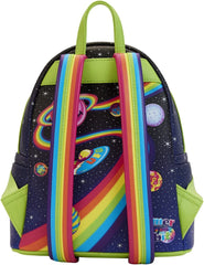 LOUNGEFLY Lisa Frank Cosmic Alien Ride Glow Mini Backpack