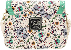 LOUNGEFLY Disney Pocahontas Meeko & Flit POP! AOP Crossbody - Festival Bag Cute Crossbody Bags