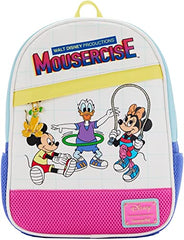 LOUNGEFLY Disney Mousercise Womens Double Strap Shoulder Bag Purse