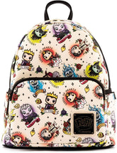 LOUNGEFLY POP Disney Villains Tattoo All Over Print Womens Double Strap Shoulder Bag Purse