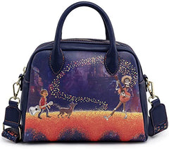LOUNGEFLY Pixar Coco Marigold Bridge Guitar Strap Crossbody