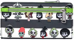 LOUNGEFLY Beetlejuice Chibi All Over Print Faux Leather Wallet