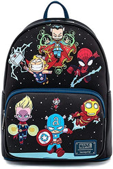LOUNGEFLY Marvel Sy Chibi Group Double Strap Shoulder Bag