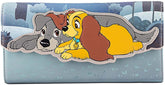 LOUNGEFLY Disney Lady and the Tramp Wet Cement Flap Wallet