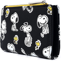 LOUNGEFLY Peanuts Snoopy and Woodstock All Over Print Wallet