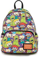 LOUNGEFLY Rugrats All Over Print Womens Double Strap Shoulder Bag Purse
