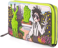 LOUNGEFLY Edward Scissorhands Topiary Faux Leather Wallet
