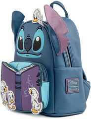 LOUNGEFLY Disney Lilo and Stitch Story Time Duckies Womens Double Strap Shoulder Bag Purse