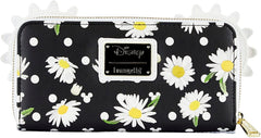 LOUNGEFLY Disney Minnie Mouse Daisies Zip-Around Wallet Minnie Mouse One Size