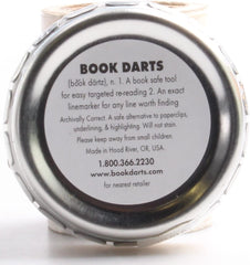 Book Darts 125 Count Tin Bronze Bookmarks - Line Book Markers