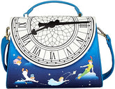 LOUNGEFLY DISNEY PETER PAN GLOW CLOCK CROSS BODY BAG