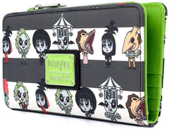 LOUNGEFLY Beetlejuice Chibi All Over Print Faux Leather Wallet