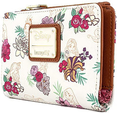 LOUNGEFLY Disney Princesses Floral Faux Leather Wallet