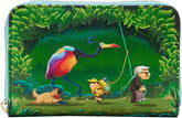 LOUNGEFLY Up Moment Jungle Stroll Zip Around Wallet