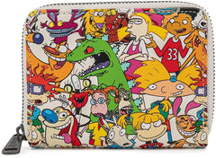 LOUNGEFLY Nickelodeon Nick Rewind Gang Zip Around Wallet