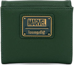LOUNGEFLY Marvel Loki Hardware Wallet with Zip Coin Pouch