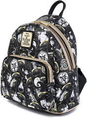 LOUNGEFLY Disney Nightmare Before Christmas Tarot Card AOP Womens Double Strap Shoulder Bag Purse