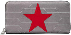 LOUNGEFLY Marvel Winter Soldier Cosplay Zip-Around Wallet