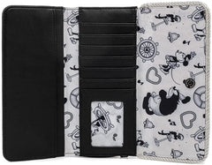 LOUNGEFLY Disney Steamboat Willie Music Cruise Flap Wallet