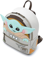 LOUNGEFLY Star Wars Baby Yoda The Mandalorian Double Strap Shoulder Bag Purse