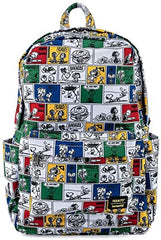 LOUNGEFLY Peanuts Comic Strip AOP Nylon Women's Double Strap Shoulder Bag