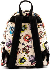 LOUNGEFLY POP Disney Villains Tattoo All Over Print Womens Double Strap Shoulder Bag Purse