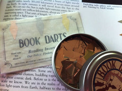 BOOK DARTS Line Markers - 125 Count Tin Mixed Metals Bookmarkers