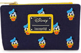 LOUNGEFLY x Disney Donald Duck All-Over Print Embroidered Canvas Zip Wallet