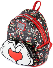 Loungefly Disney Mickey and Minnie Heart Hands Mini Backpack