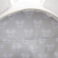 LOUNGEFLY Disney Minnie Mouse Sequin Wedding Womens Double Strap Shoulder Bag Purse