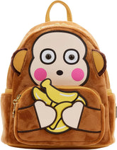 LOUNGEFLY Sanrio Monkichi Cosplay Womens Double Strap Shoulder Bag Purse