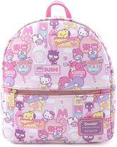 LOUNGEFLY Sanrio Hello Kitty Kawaii Convertible Double Strap Shoulder Bag Handbag Purse