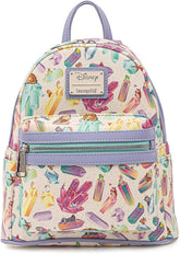 LOUNGEFLY Disney Crystal Sidekicks All Over Print Womens Double Strap Shoulder Bag Purse
