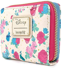 Loungefly Disney Sleeping Beauty Floral Fairy Zip Around Wallet