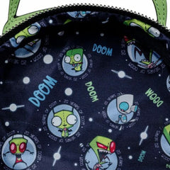 LOUNGEFLY Nickelodeon Invader Zim Gir Pig Doom Womens Double Strap Shoulder Bag Purse