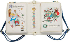 LOUNGEFLY Alice in Wonderland Book Convertible Crossbody Bag
