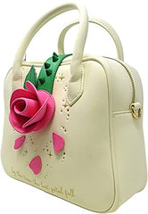 LOUNGEFLY Disney Beauty and the Beast Rose Crossbody Faux Leather Bag