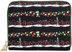 Loungefly Elf Buddy Candy Cane Forest Allover Print Zip Around Wallet