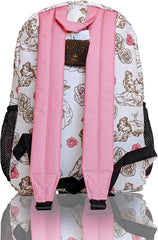 LOUNGEFLY x Disney Belle Princess Beauty Pink All Over Print Nylon Backpack