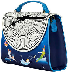 LOUNGEFLY DISNEY PETER PAN GLOW CLOCK CROSS BODY BAG