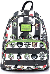 LOUNGEFLY Beetlejuice Chibi All Over Print Womens Double Strap Shoulder Bag Purse