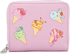 Loungefly Pokemon Ice Cream Denim Zip Wallet