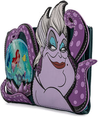 LOUNGEFLY Disney Villains Ursula Crystal Ball Flap Wallet