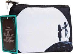 LOUNGEFLY Nightmare Before Christmas Jack and Sally Moon Cosmetic Pouch