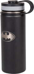 DC Batman Stainless Steel Water Bottle - Wide Mouth Double Walled Vacuum Insulated Bottle for Hot and Cold Beverages - 550ml/18oz