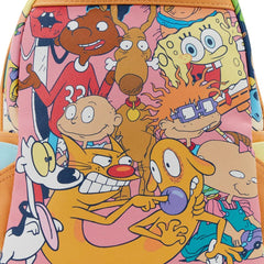 LOUNGEFLY Nickelodeon Nick 90's Color Block Double Strap Shoulder Bag