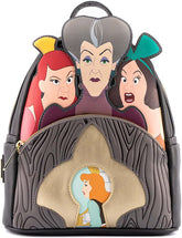 LOUNGEFLY Disney Villains Scene Evil Stepmother and Stepsisters Womens Double Strap Shoulder Bag Purse
