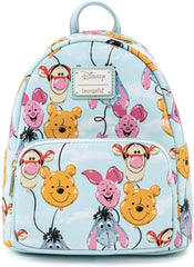 LOUNGEFLY Disney Winnie the Pooh Balloon Friends Womens Double Strap Shoulder Bag Purse
