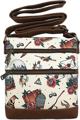 LOUNGEFLY x Harry Potter Tattoo All-Over Print Passport Crossbody Bag